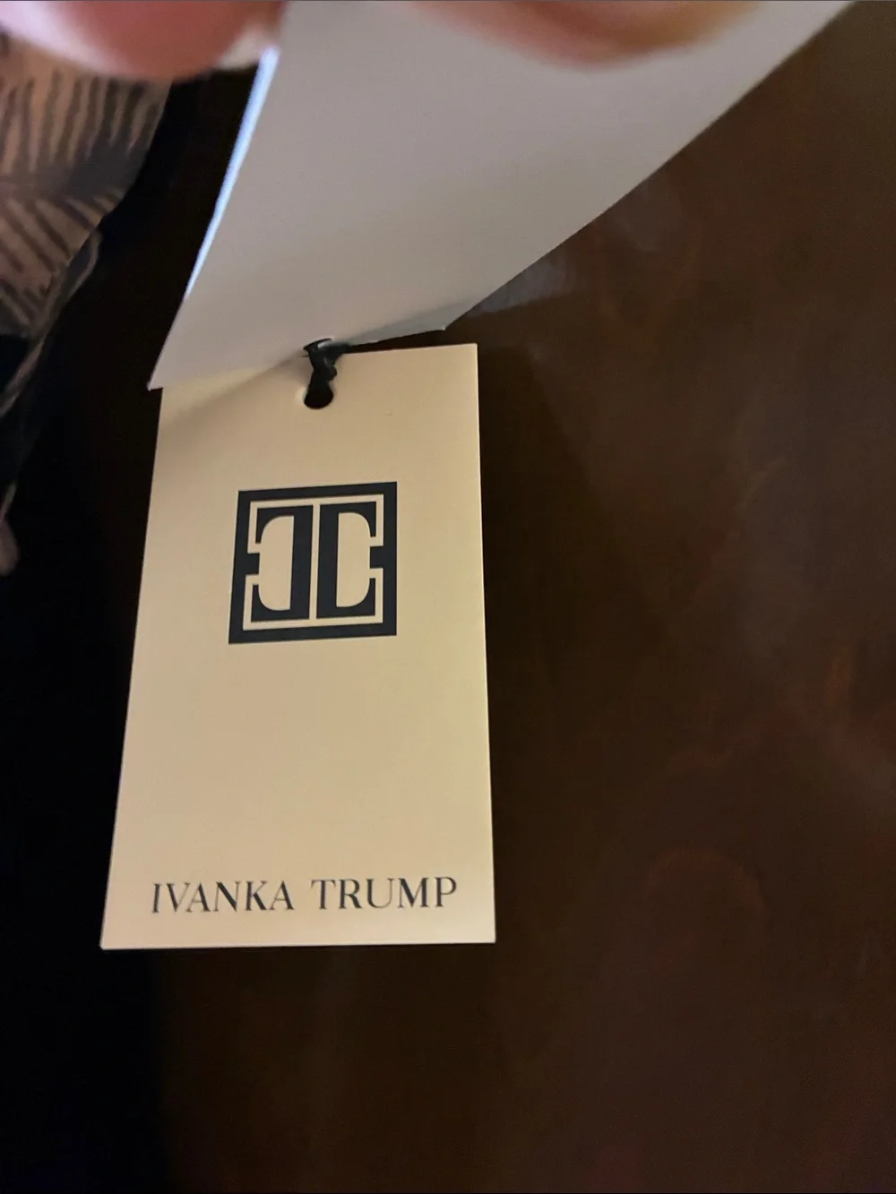 Ivanka Trump Black Velvet Skirt with Blush Lining